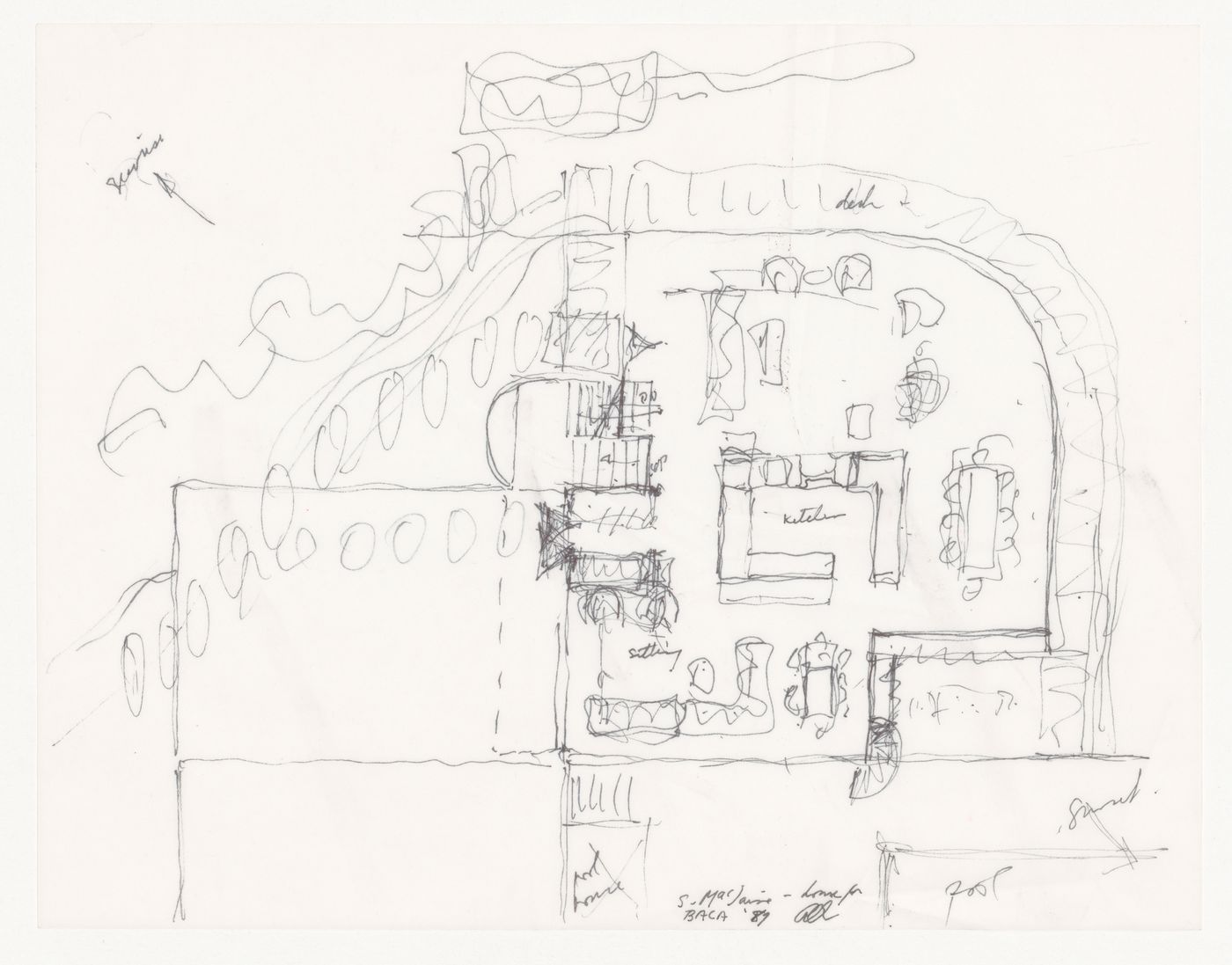 Sketch plan for Shirley MacLaine House, De Baca County, New Mexico