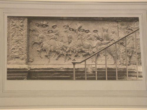 Maison Bourgetheroulde, detail of relief sculpture on façade, Rouen, France