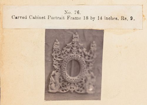 View of a frame, F. Beato Limited, C Road, Mandalay, Burma (now Myanmar)