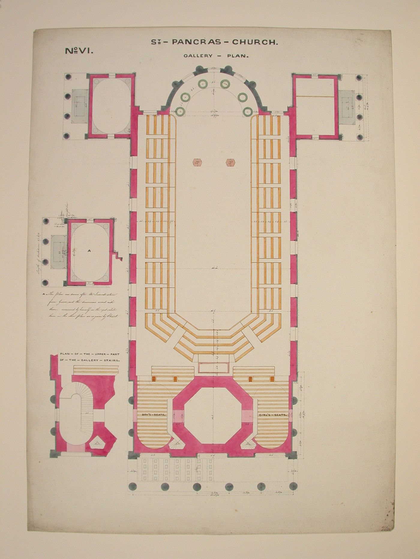 St. Pancras New Church -Gallery plan