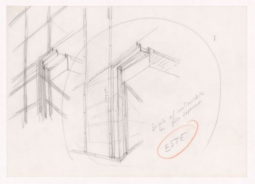 Sketch detail for Edifício de Escritórios na Av. D. Afonso Henriques, Avenida da Ponte, Porto, Portugal