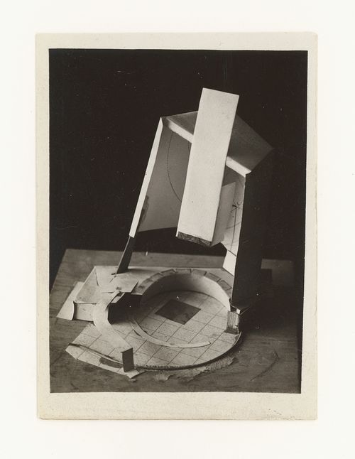 Photograph of a student model on the topic "Organization of Inner Space" for the "Space" course at the Vkhutemas (Higher State Artistic Technical Studios), Moscow