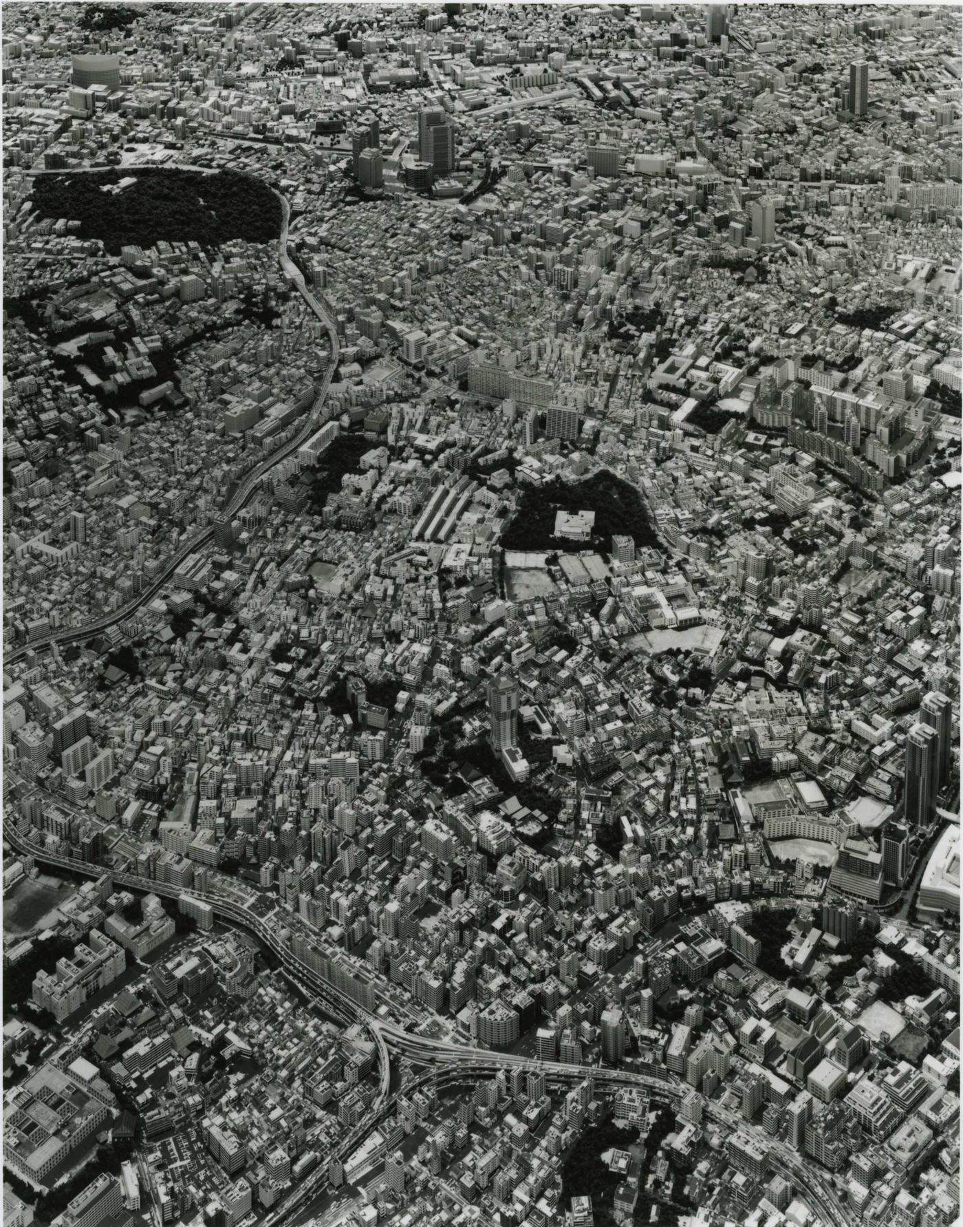 Partial view of the Mori Building's model of Tokyo, Japan