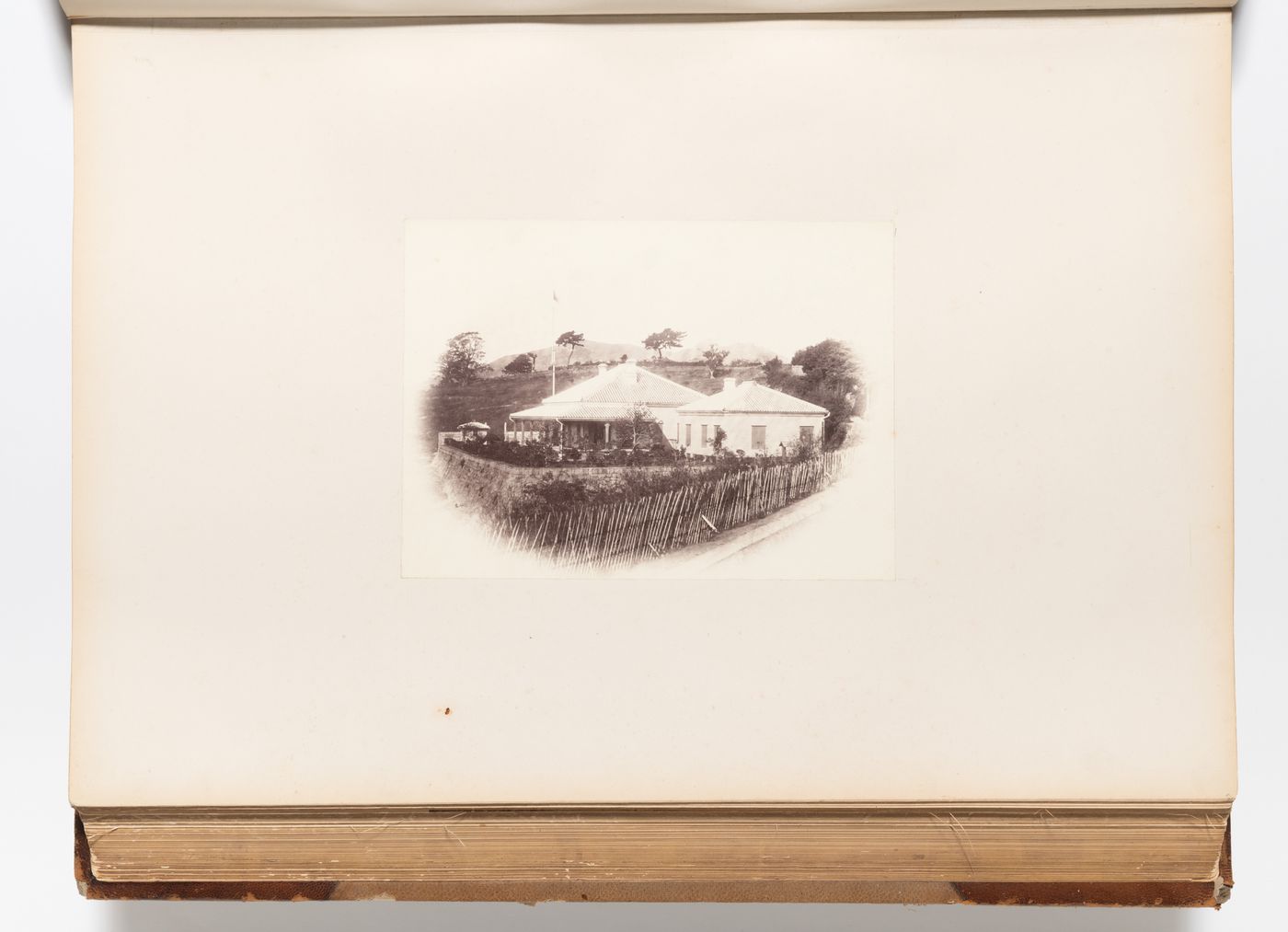 Vignette of the Walsh-Hall Bungalow (also known as the Iwanaga Bungalow), Higashiyamate [East Hillside] district, Nagasaki, Japan
