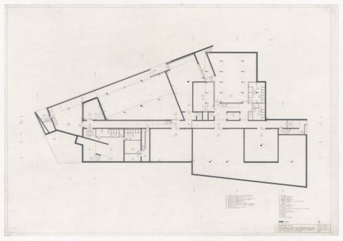 Basement floor plan for Centro Galego de Arte Contemporânea, Santiago de Compostela, Spain