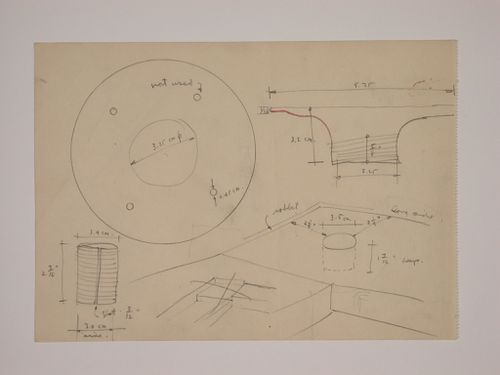 Various documents and drawings including furniture design and office renovation: File G 702