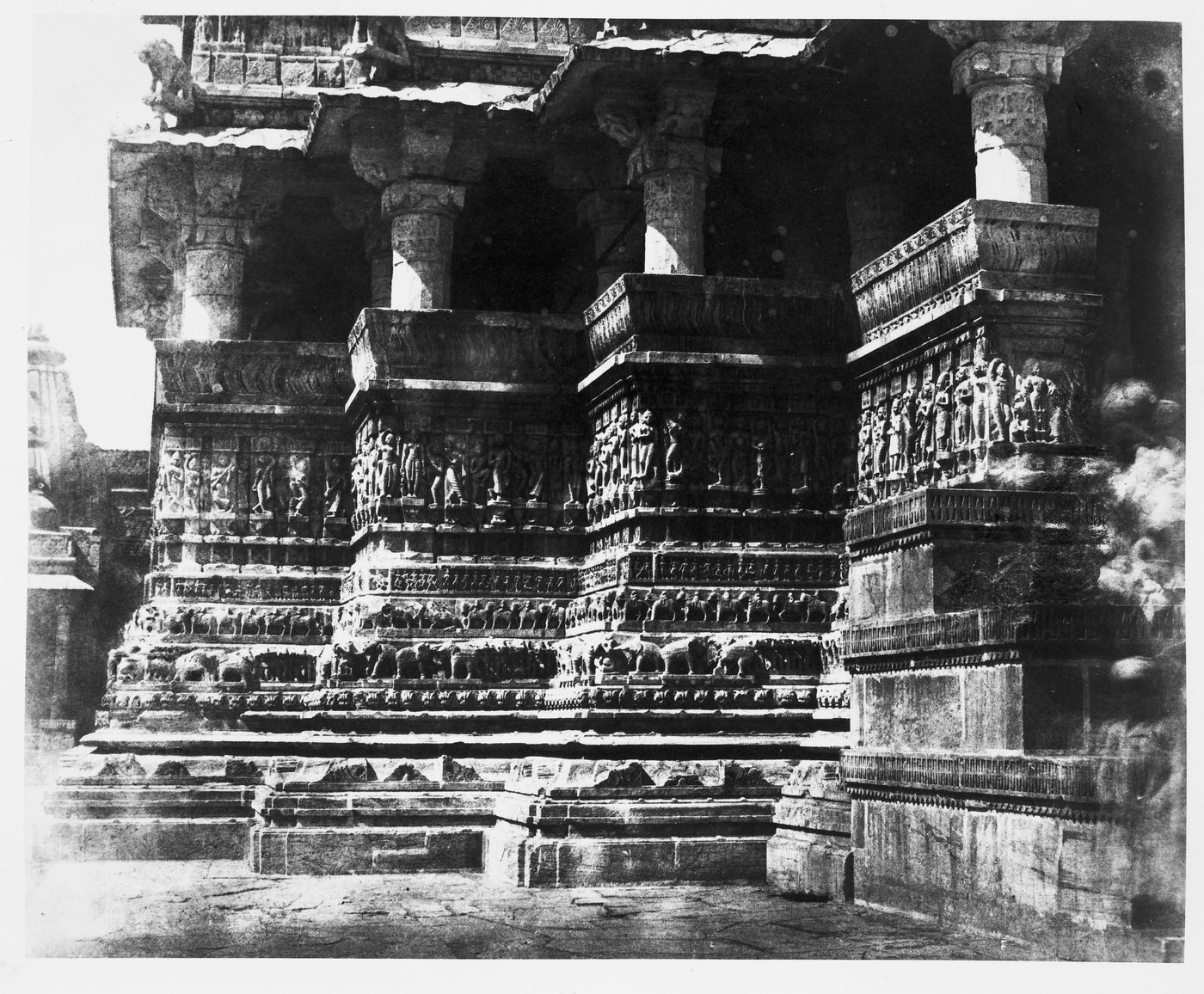 Detail view of the Jagdish Temple, Oodeypore (now Udaipur), India