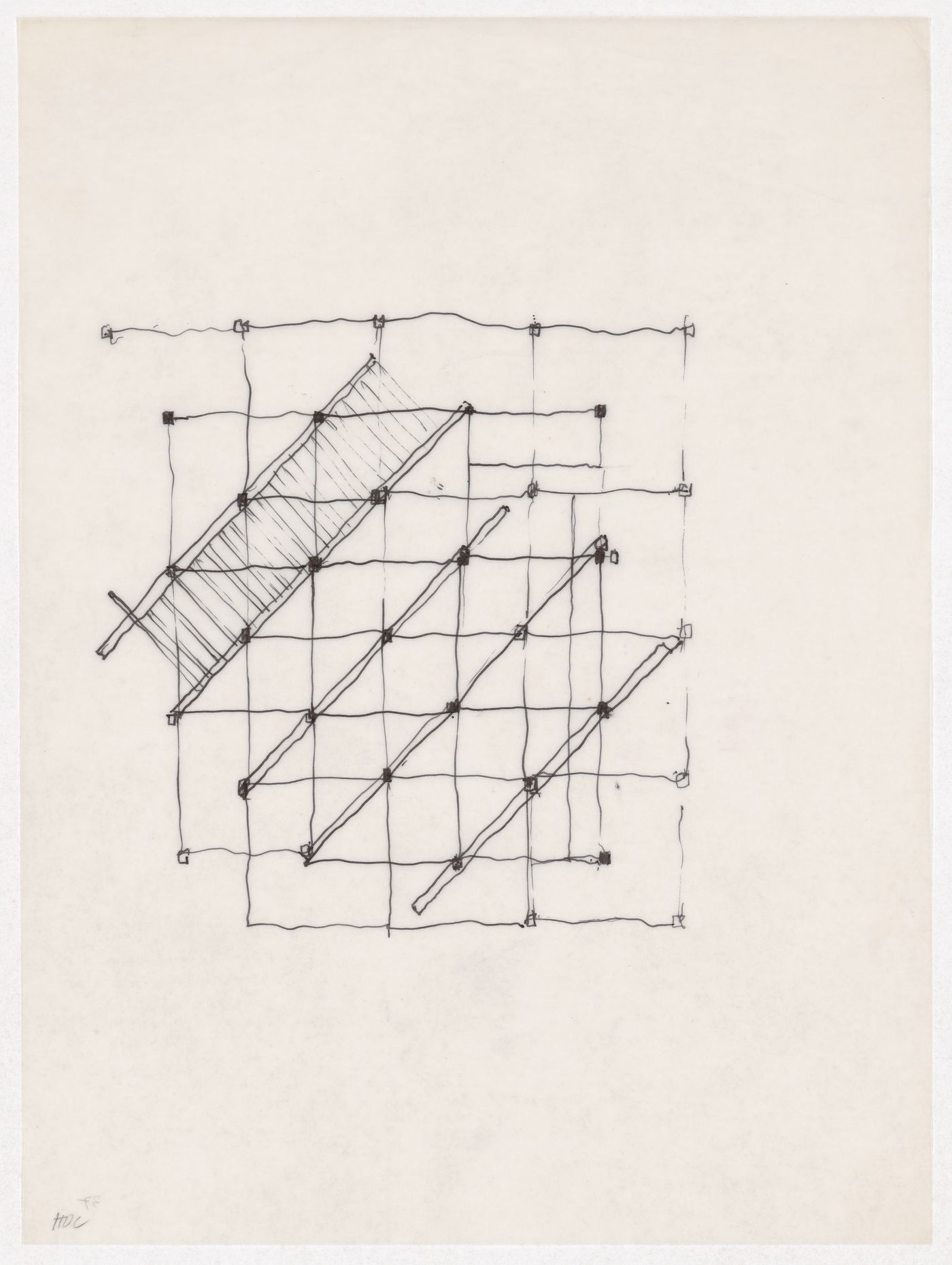 Sketch for House III (Miller House), Lakeville, Connecticut
