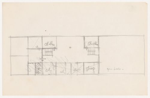Sketch plan for a campus building for Illinois Institute of Technology