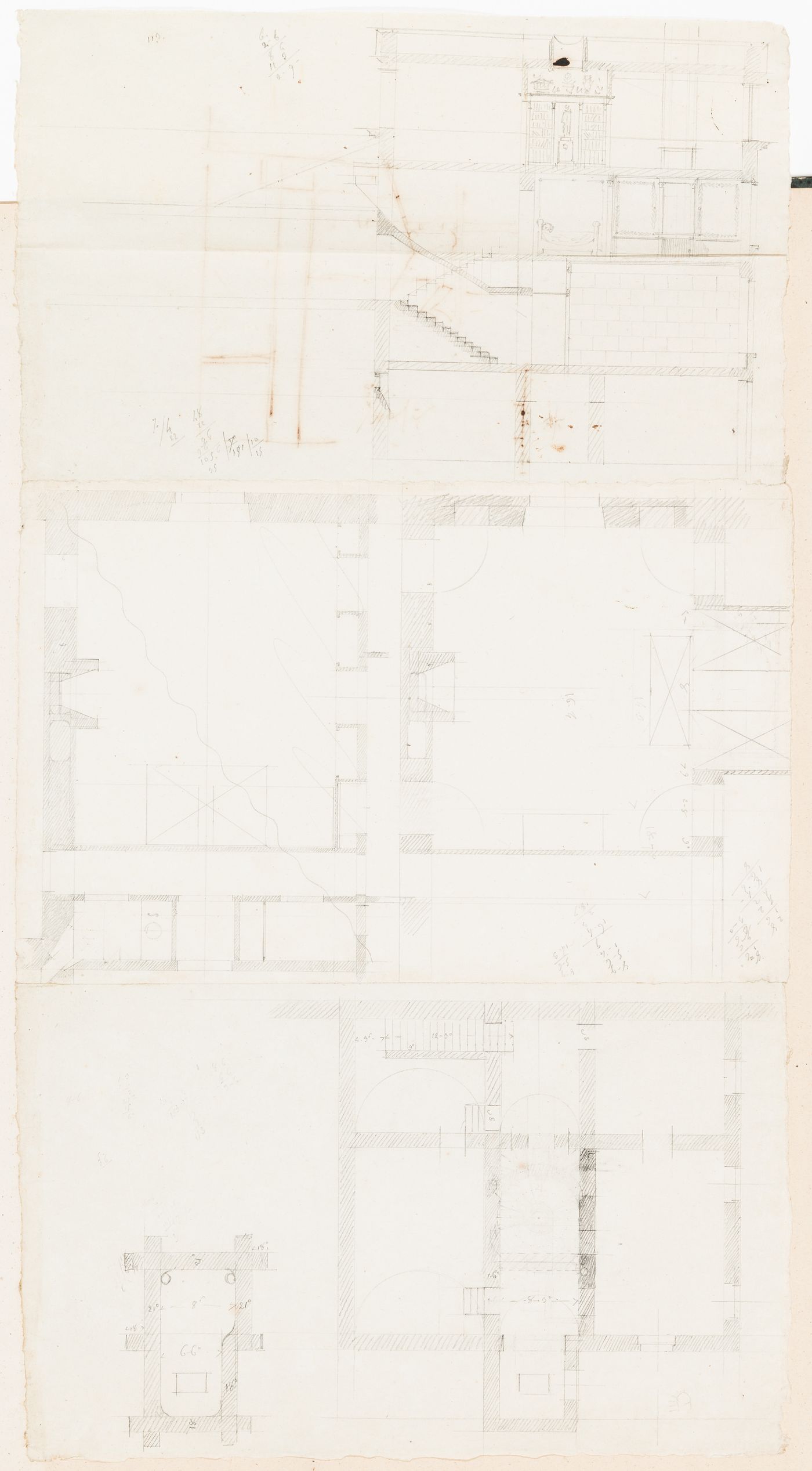 Rohault de Fleury House, 12-14 rue d'Aguesseau, Paris: Partial plans