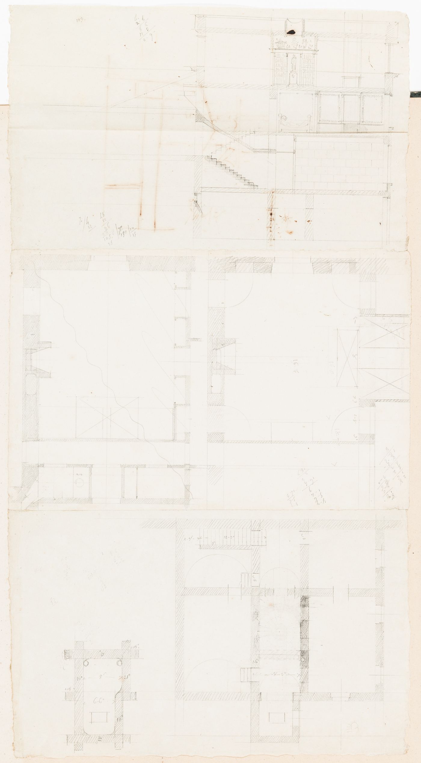 Rohault de Fleury House, 12-14 rue d'Aguesseau, Paris: Partial plans