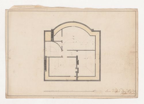 Contract drawing of the attic plan for The Wick, Richmond Hill