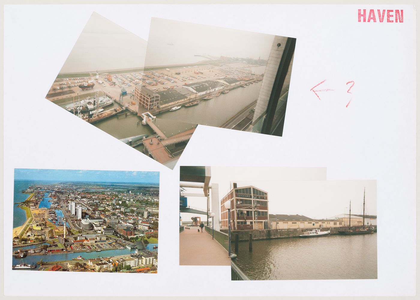 Haven: collage of views of Bremerhaven dockyard