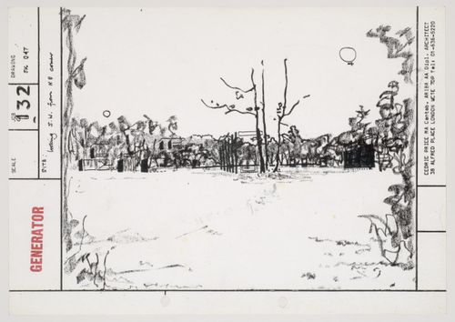 Perspective sketch of site for Generator, Yulee, Florida