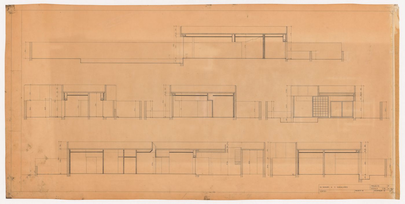 Sections for Casa Manuel Magalhães, Porto