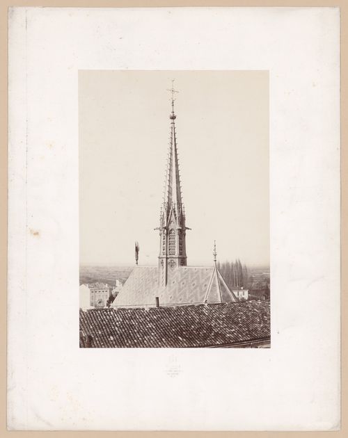 View of gothic spire, France ?