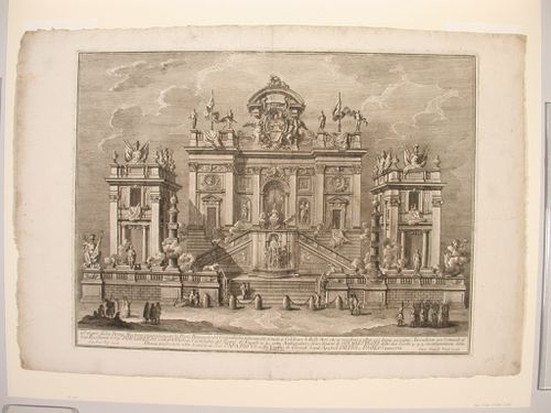 Etching of Posi's design for the "prima macchina" of 1775