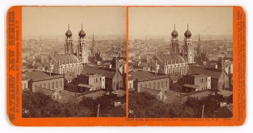 View from the Grounds of Gov. Stanford, Cal. St, San Francisco