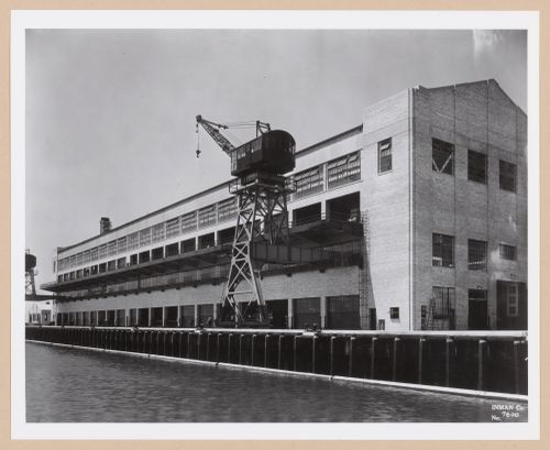 View of the north and west façades of the Assembly Building, Ford Motor Company Automobile Assembly Plant, Long Beach, California
