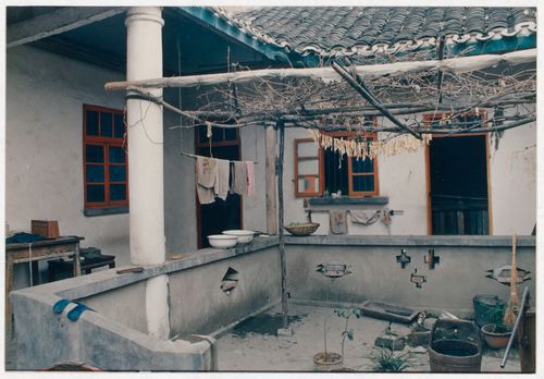 View of rural house interior court in Sichuan province, China