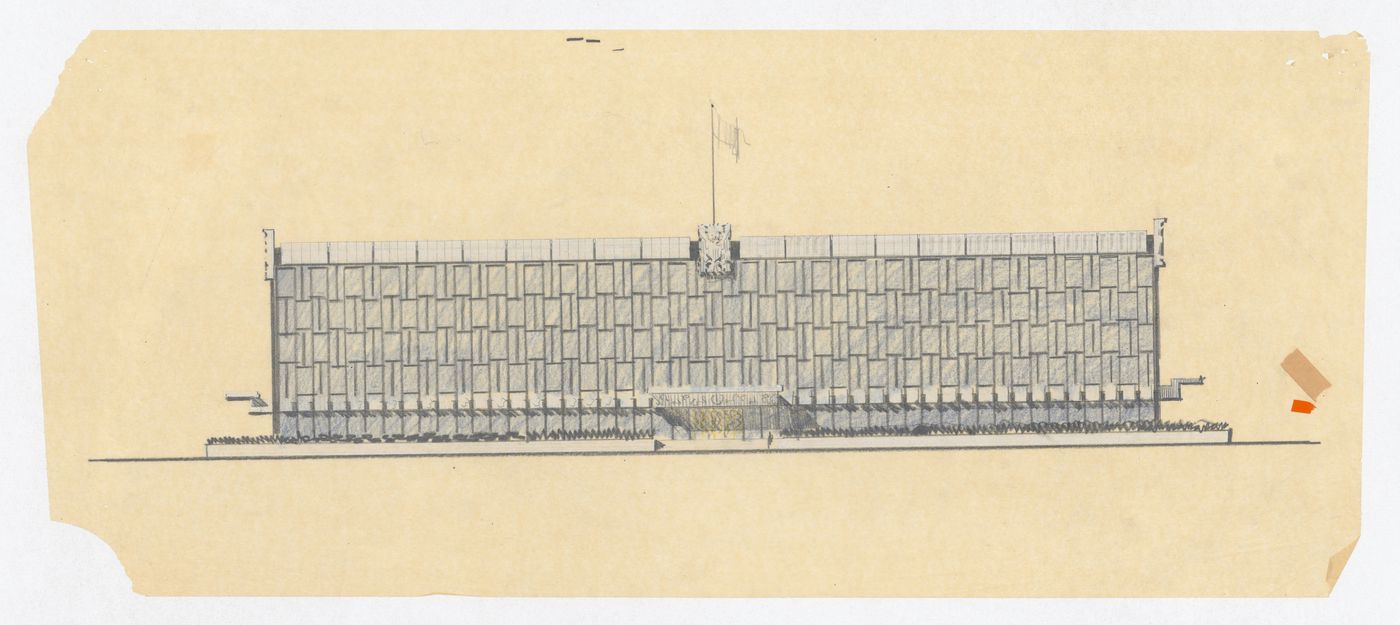 Façade elevation, United States Chancellery Building, London, England