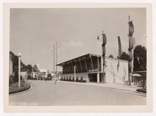 View of the Pavillon de l'Art des Fetes, Rural Centre, 1937 Exposition internationale, Paris, France