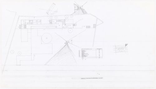 Plan and sketches for Museu Granell, Santiago de Compostela, Spain
