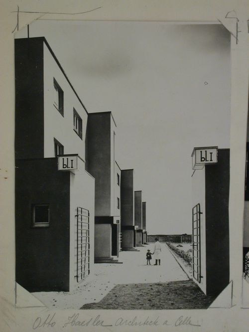 Bloc d'immeubles à Celle. Allemagne. Otto Haesler, architecte à Celle