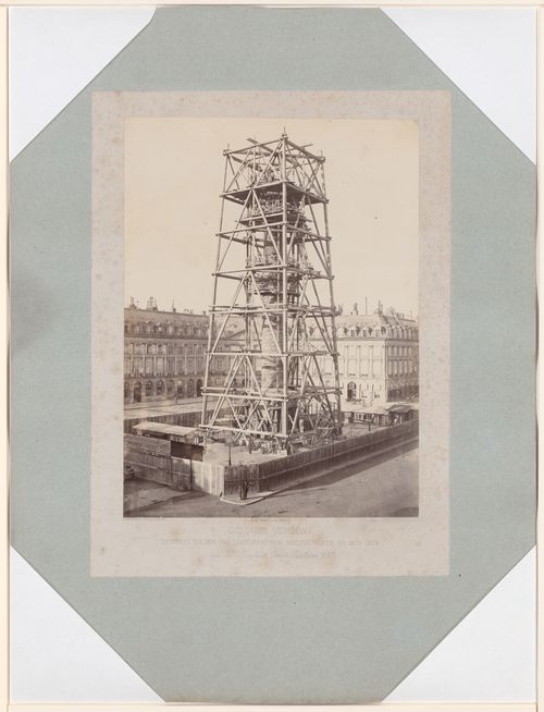 The Vendôme Column under reconstruction, Paris, France