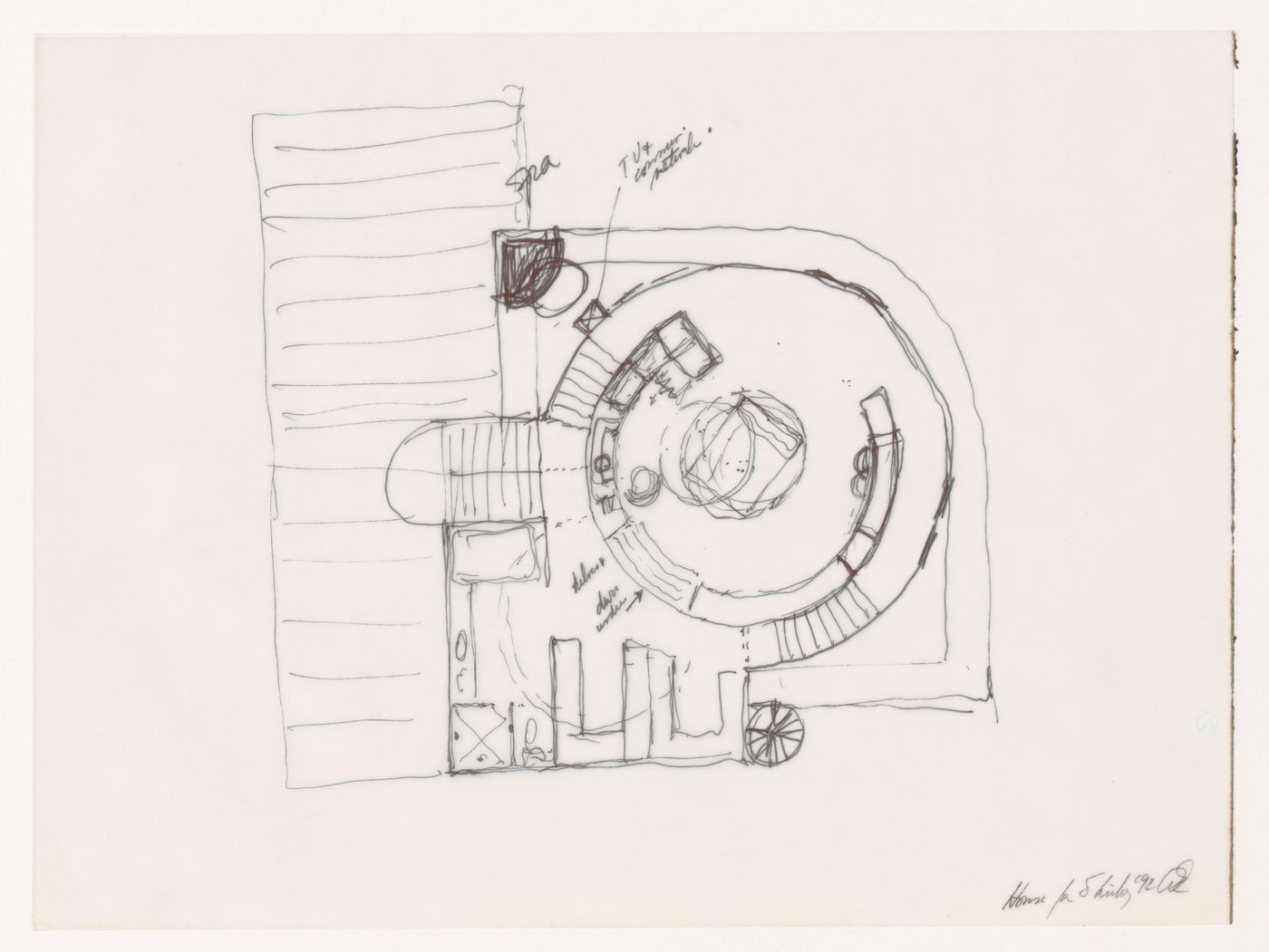 Sketch plan for Shirley MacLaine House, De Baca County, New Mexico