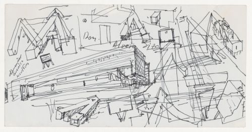 Sketches for Centro Galego de Arte Contemporânea [Galician Centre of Contemporary Art], Santiago de Compostela, Spain