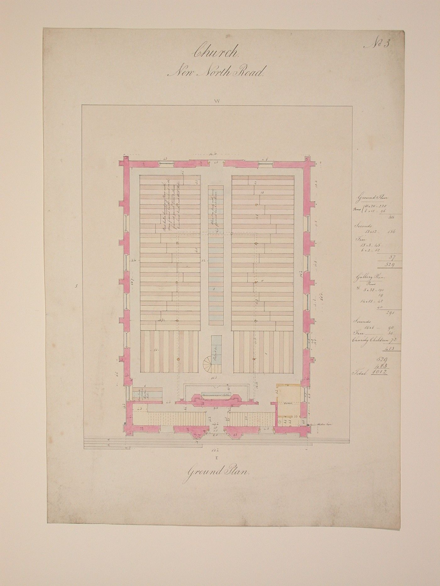 Church-New North Road-No.3Ground plan
