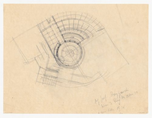 Sketch plan for a city hall for the reconstruction of the Hofplein (city centre), Rotterdam, Netherlands