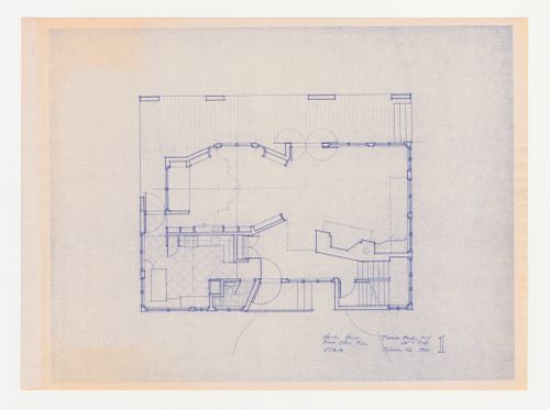 First floor plan for the Hanks-Paré Residence, Tuxedo Park, New York