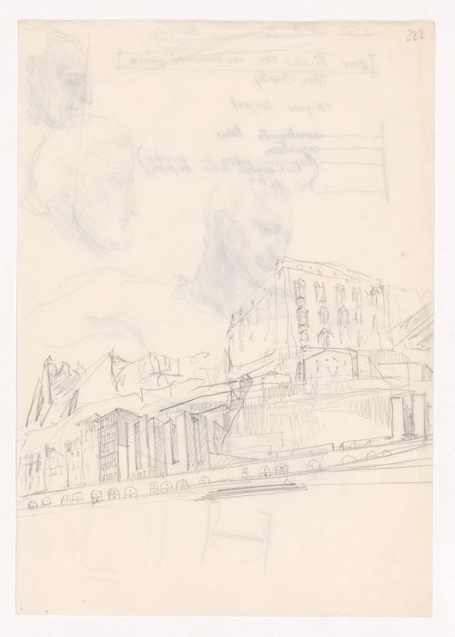 Sketch perspective for Largo da Lada, Porto, Portugal