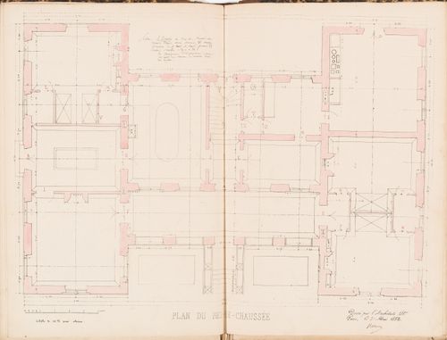 Ground floor plan for a country house for Madame de Lescure, Royan
