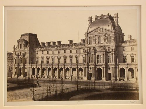 Exterior northwest view of Pavillon Richelieu, from the courtyard, Paris, France