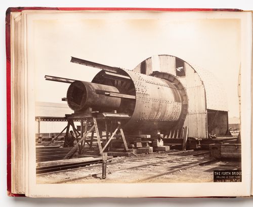 View of the Forth Bridge under construction, Firth of Forth, Scotland, United Kingdom