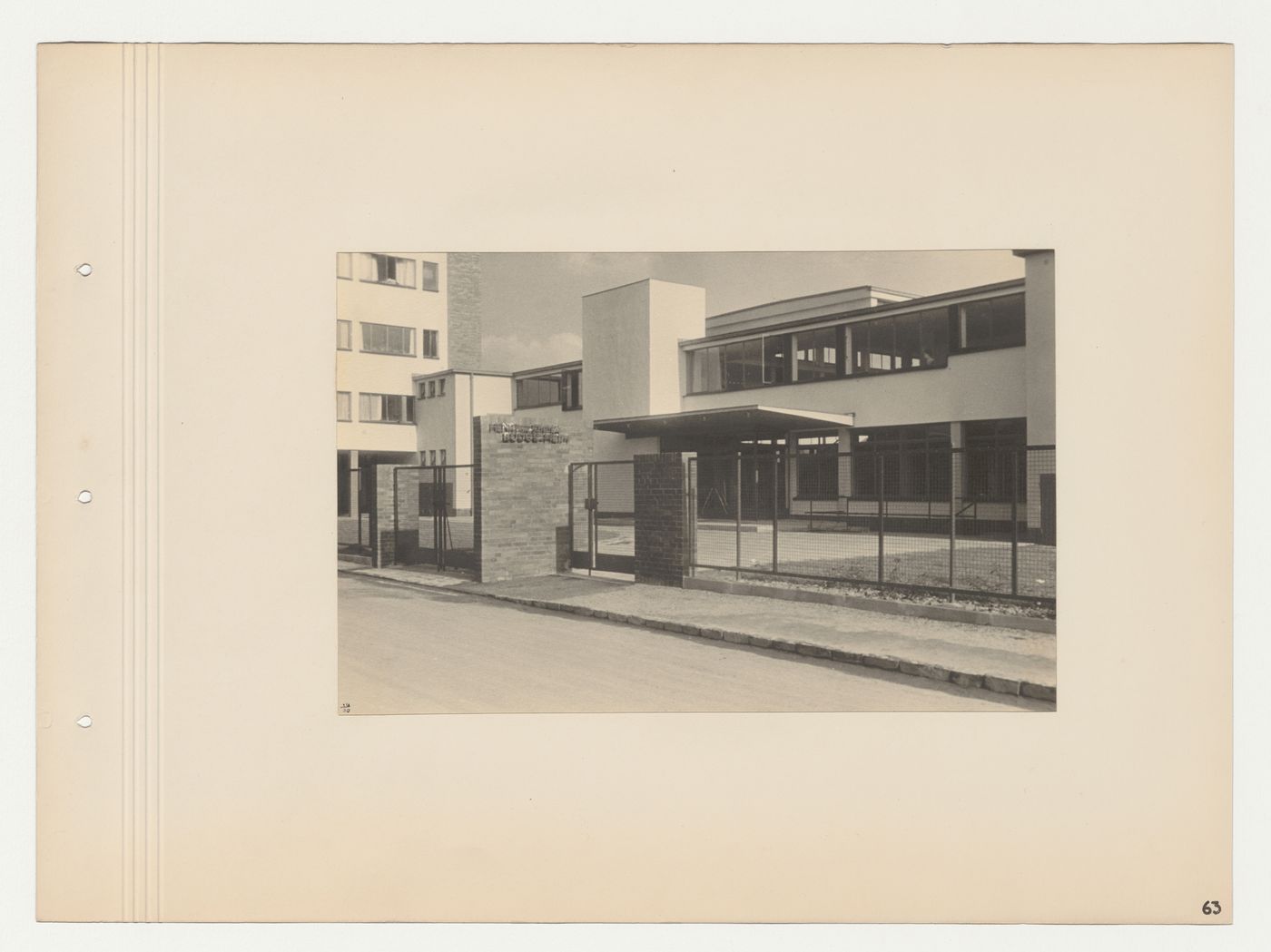 View of the main entrance of the Budge Foundation Old People's Home from across the street, Frankfurt am Main, Germany