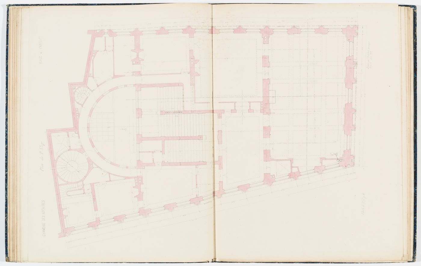Working drawing for the Chambre des Notaires: First floor plan