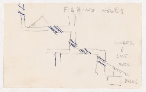 Fishing holes sinker & line hook bucket