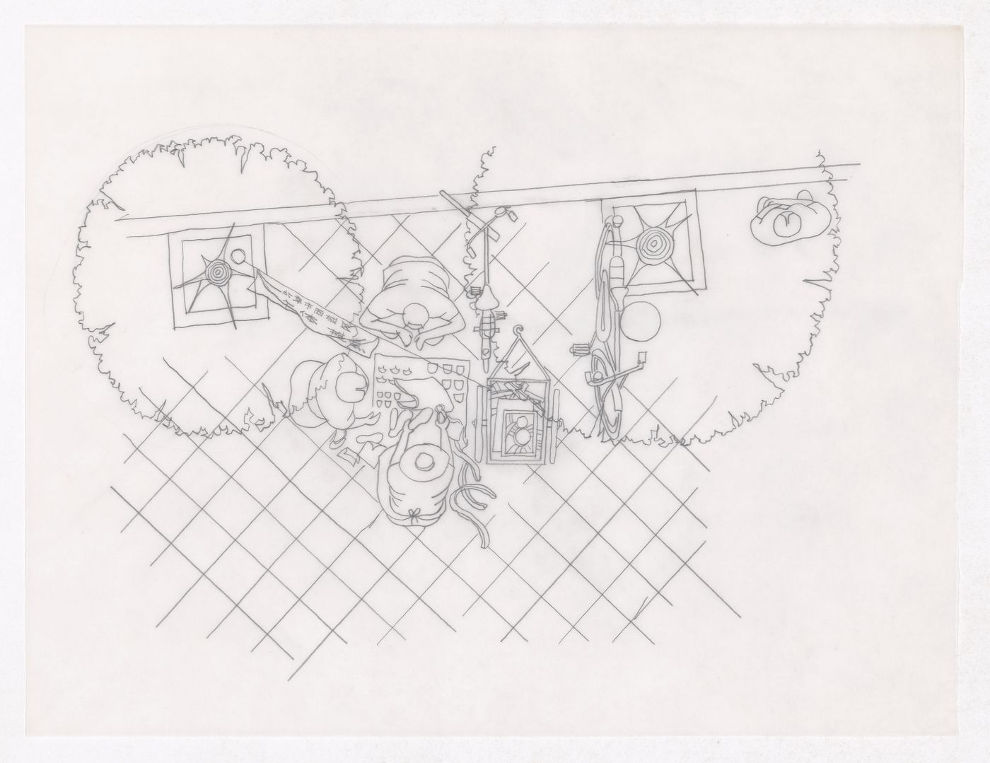 Illustration showing the traditional living patterns for the Sichuan housing project for "Housing a Billion: Urban Upgrading: Design Ideals for Rural China" publication