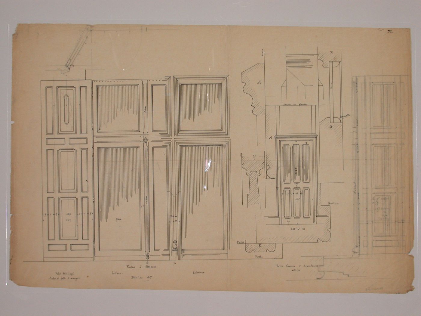 Drwgs rel.to Chateau deLanchneil(?)-interior wall elev&det