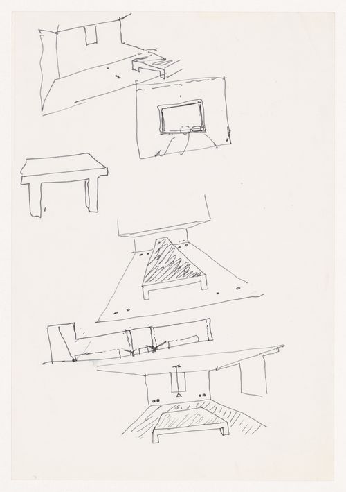 Sketches for Centro Galego de Arte Contemporânea [Galician Centre of Contemporary Art], Santiago de Compostela, Spain