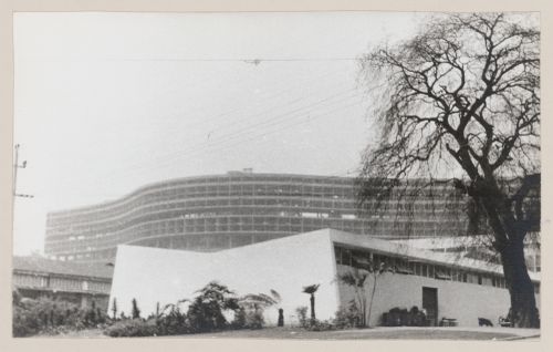 View of Pedregulho housing development, under construction, Rio de Janeiro, Brazil
