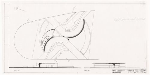 Plan and sections for Posto de abastecimento da SACOR, Matosinhos