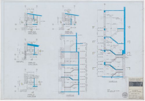 Sections for stairs for the reconstruction of the Chapelle du Sacré-Coeur, Notre-Dame de Montréal