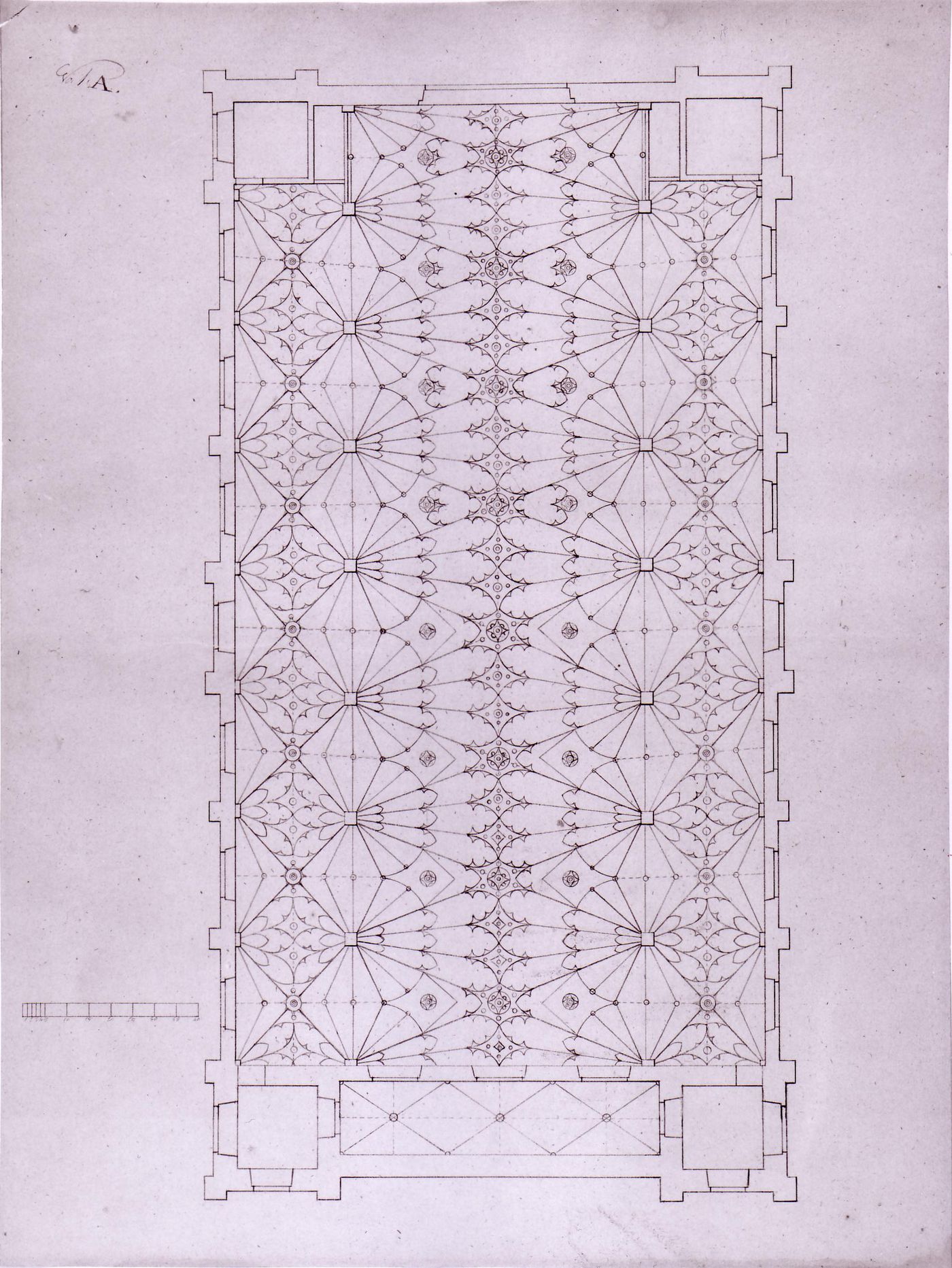 Ceiling plan for Notre-Dame de Montréal