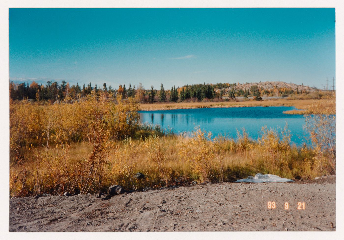 View of landscape regeneration, Northwest Territories Legislative Assembly Building, Yellowknife, Northwest Territories