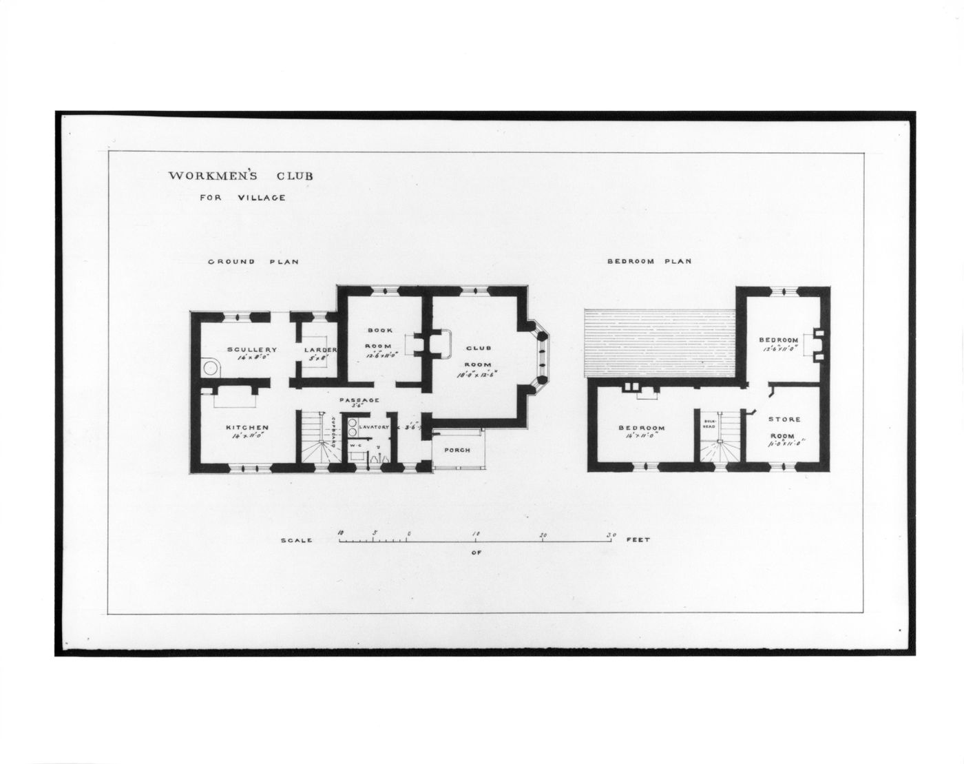 Ground and first floors for the Workmen's Club, Estate of Charleville Castle, Tullamore, County Offaly, Ireland